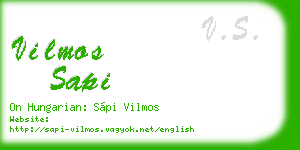 vilmos sapi business card