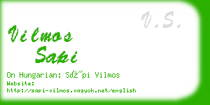 vilmos sapi business card